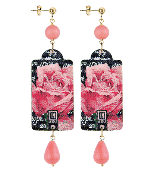 Earrings Pink Flower Small Gradient Pink - Lebole Maison