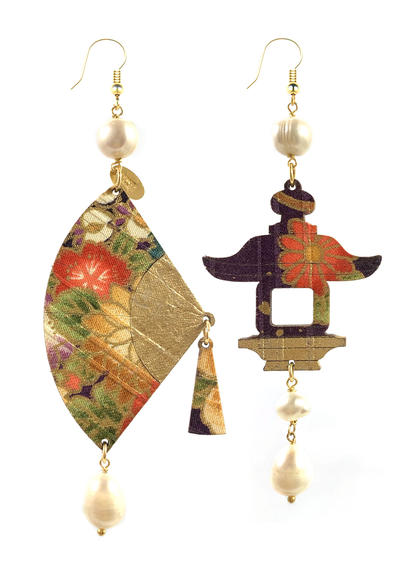 Big Pearl Fan Earrings - Lebole Maison