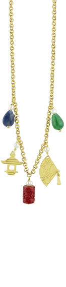 Collana Ventaglio Elementi Colorati - Lebole Maison