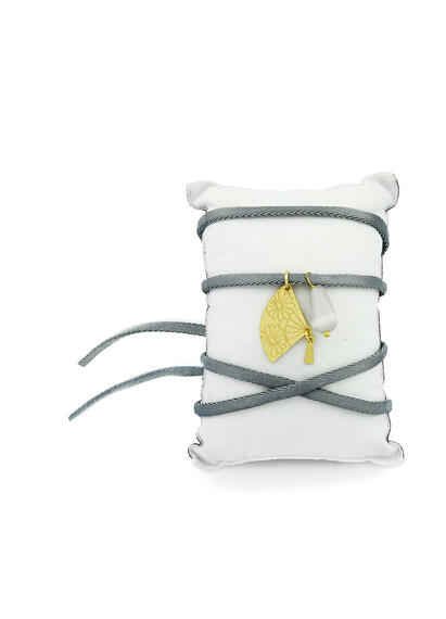 Bracciale Tessuto Ventaglio Grigio - Lebole Maison