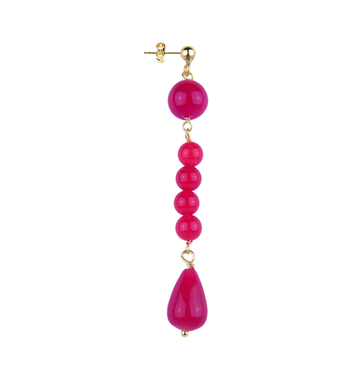 Orecchino Pietre Fucsia - Lebole Maison