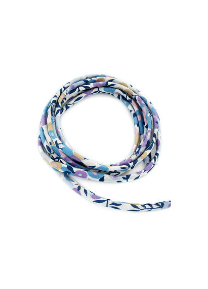 Nastro Tessuto Fiore Celeste E Lilla - Lebole Maison