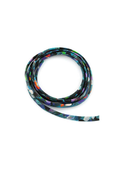 Nastro Tessuto Fiore Lilla E Blu - Lebole Maison