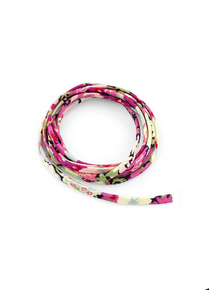 Nastro Tessuto Fiore Fucsia E Nero - Lebole Maison