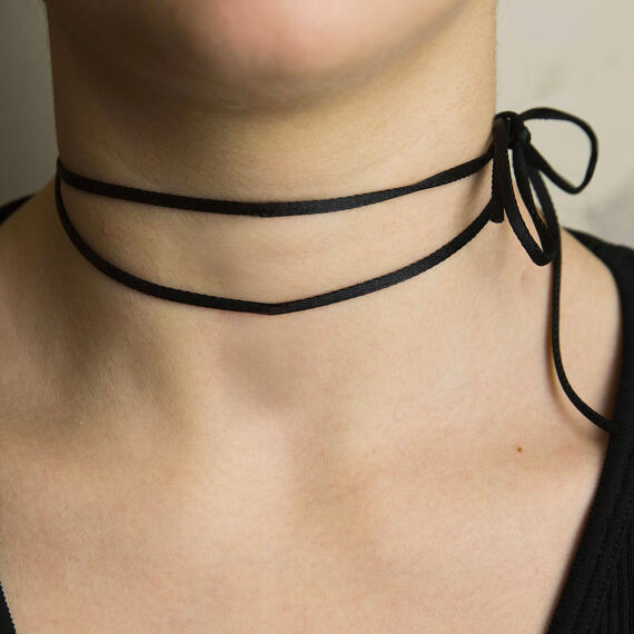 Nastro Tessuto Satin Nero - Lebole Maison