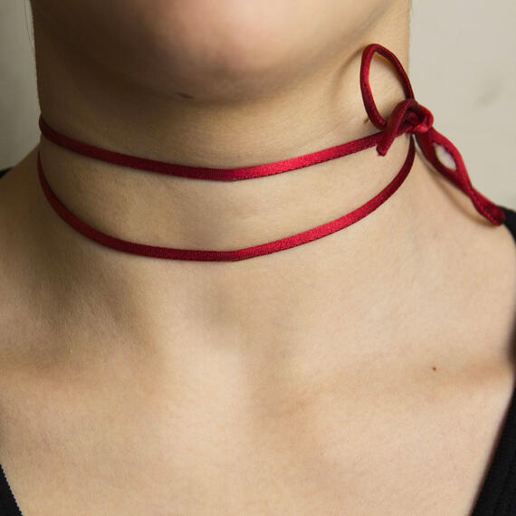 Nastro Tessuto Satin Rubino - Lebole Maison