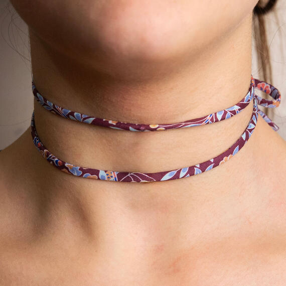 Nastro Tessuto Fiore Celeste - Lebole Maison