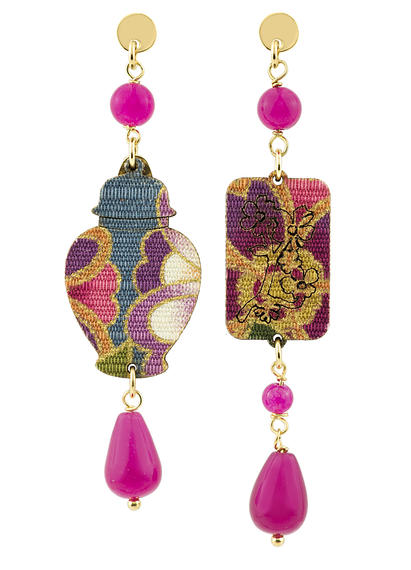 Mini Fuchsia Vase Earrings - Lebole Maison