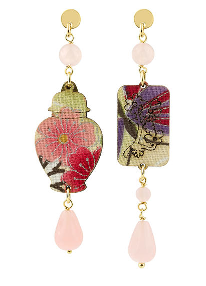Small Pink Mini Vase Earrings - Lebole Maison