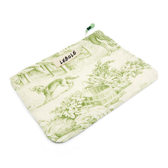Pochette Tessuto Verde - Lebole Maison