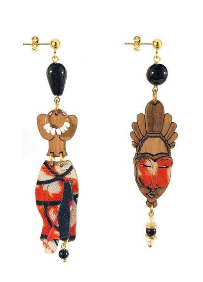 Small Pearl Silk Pages Earrings - Lebole Maison