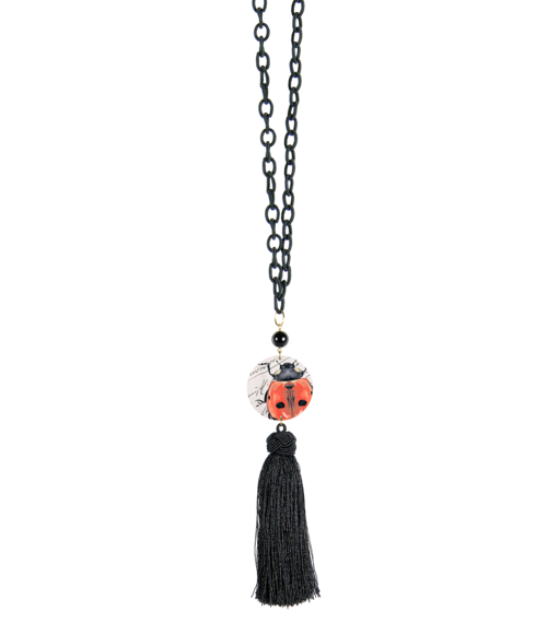 Collana Coccinella Nero - Lebole Maison