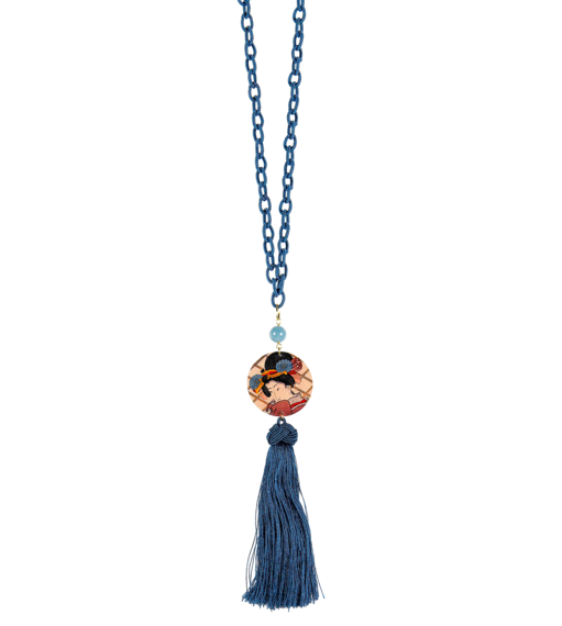 Collana Geisha Celeste Sfumata - Lebole Maison