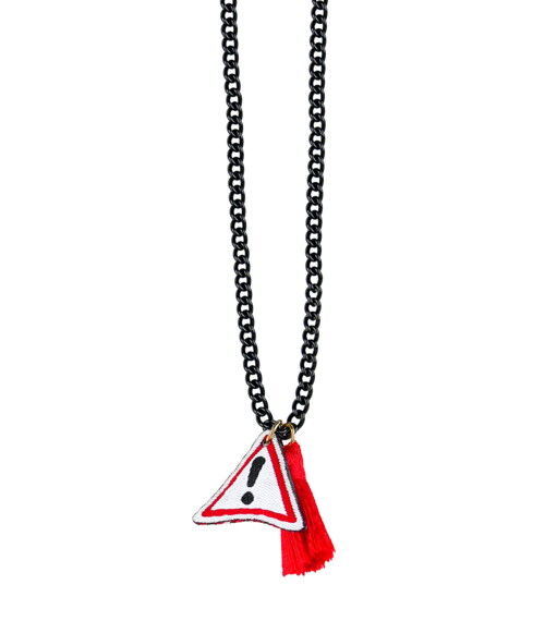 Girocollo Pericolo Generico Nappa Rosso - Lebole Maison