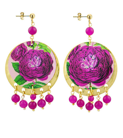 Orecchini Fiore Fucsia Fucsia - Lebole Maison