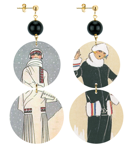 Orecchini Dama D'inverno Nero - Lebole Maison