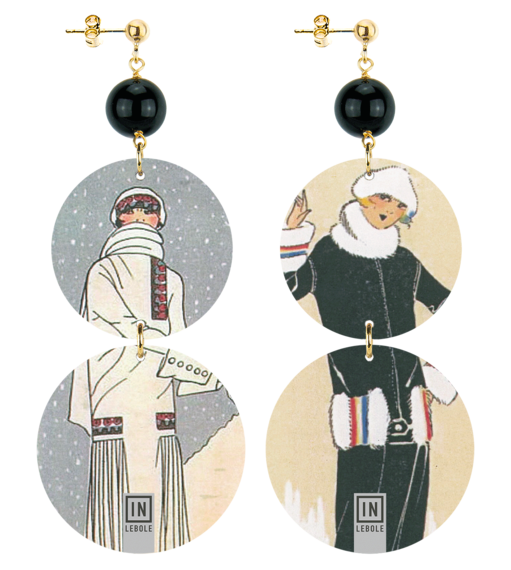 Orecchini Dama D'inverno Nero - Lebole Maison