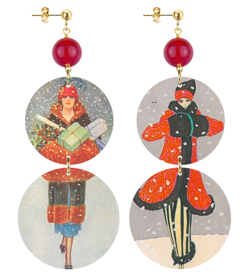Orecchini Dama D'inverno Rubino - Lebole Maison