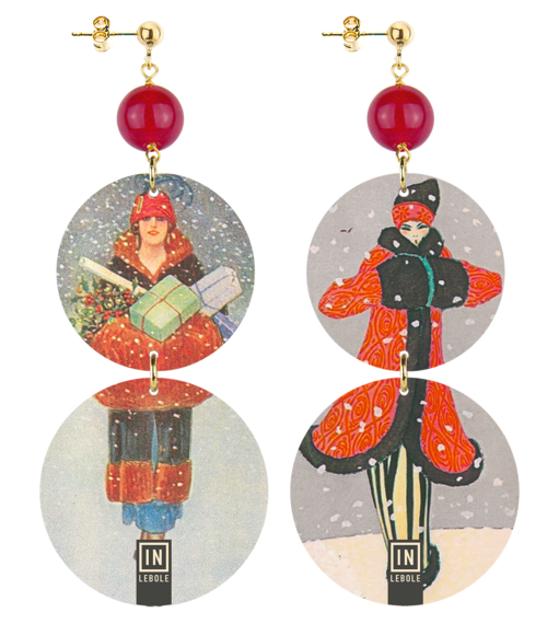 Orecchini Dama D'inverno Rubino - Lebole Maison