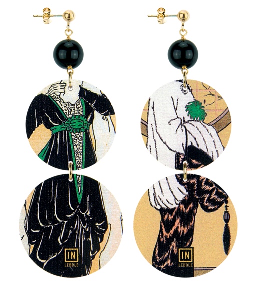 Orecchini Belle Epoque Nera - Lebole Maison