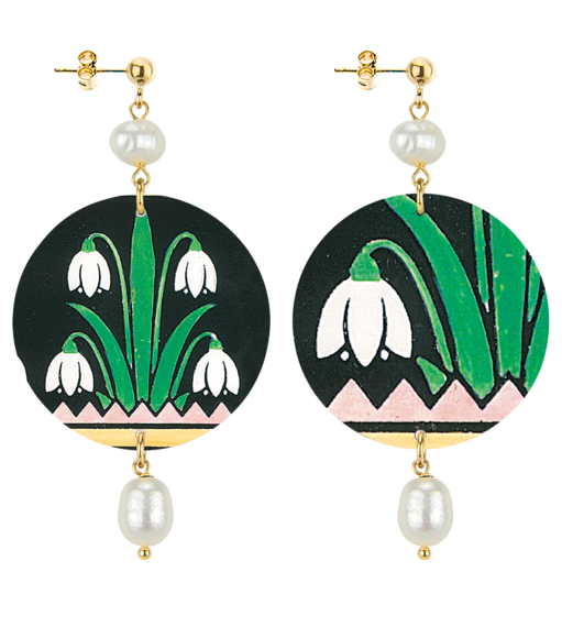 Orecchini Fiori D&eacute;co Classico Perla - Lebole Maison