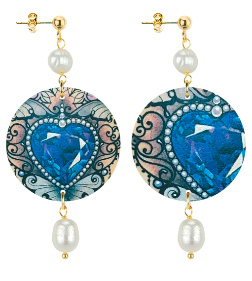 Earrings Heart Small Pearl - Lebole Maison