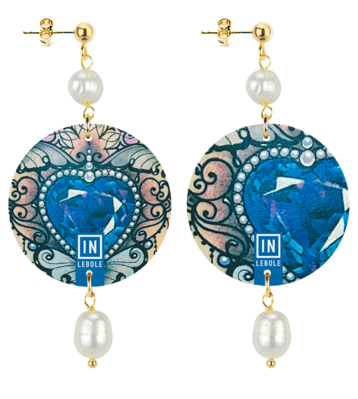 Earrings Heart Small Pearl - Lebole Maison