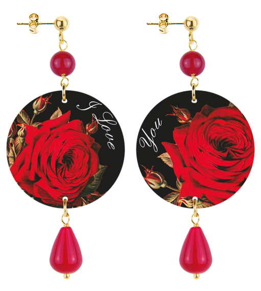 Orecchini I Love You Piccolo Rubino - Lebole Maison