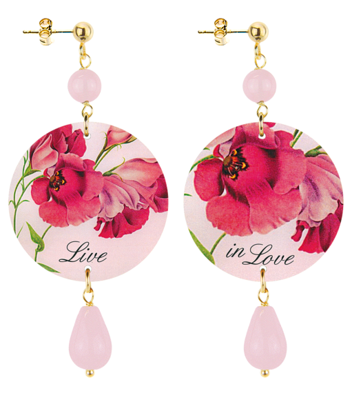 Orecchini Live In Love Piccolo Rosa - Lebole Maison