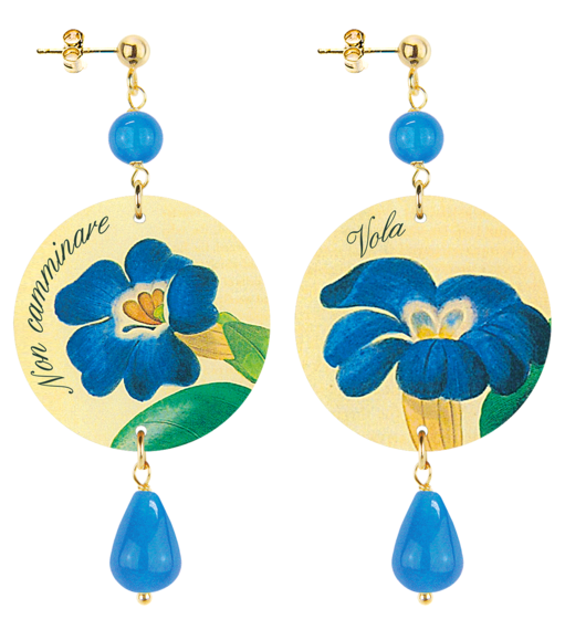 Orecchini Non Camminare Vola Piccolo Azzurro - Lebole Maison