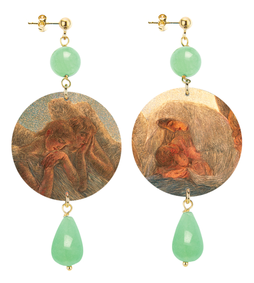 Orecchini Maternit&agrave; G.previati Classico Verde Giada - Lebole Maison