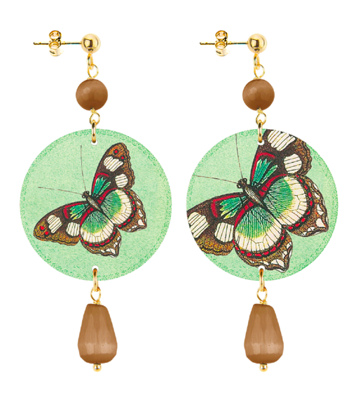 Orecchini Farfalla Piccolo Marrone - Lebole Maison