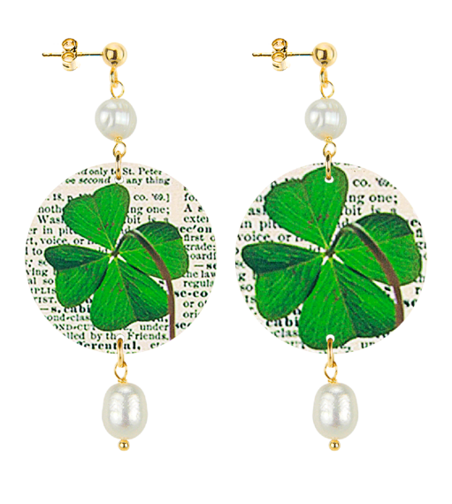 Orecchini Quadrifoglio Piccolo Perla - Lebole Maison