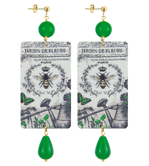 Orecchini Ape E Annaffiatoio Classico Verde - Lebole Maison