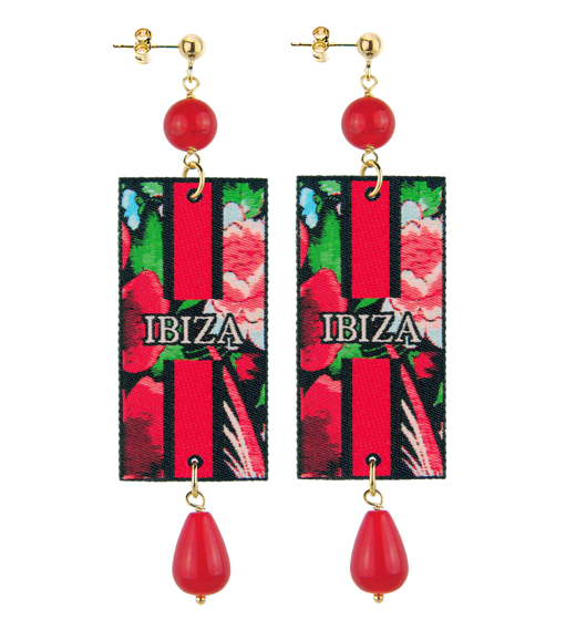 Earrings Ibiza Small Red - Lebole Maison