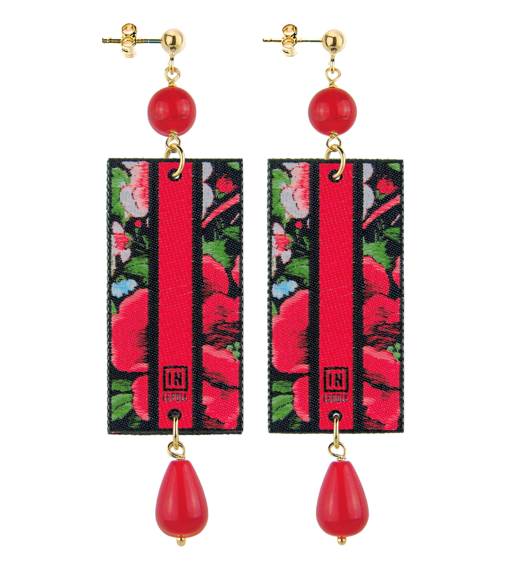 Earrings Ibiza Small Red - Lebole Maison