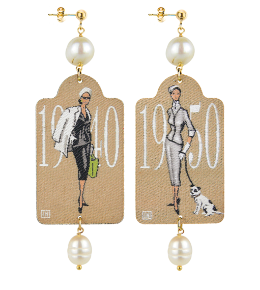 Orecchini Moda 1940-1950 Classico Perla - Lebole Maison