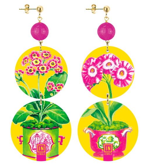 Orecchini Vasi Fiori Fucsia - Lebole Maison