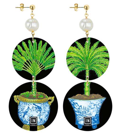 Orecchini Vasi Palme Perla - Lebole Maison