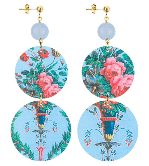 Orecchini Vaso Fiore Celeste - Lebole Maison