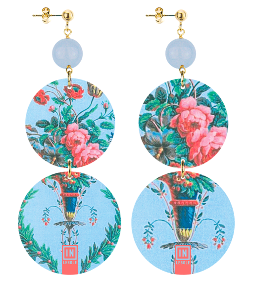 Orecchini Vaso Fiore Celeste - Lebole Maison