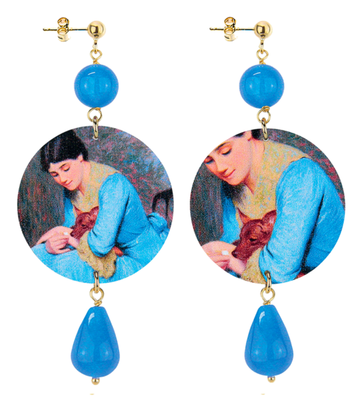 Orecchini Donna Di F.zandomeneghi Classico Azzurro - Lebole Maison