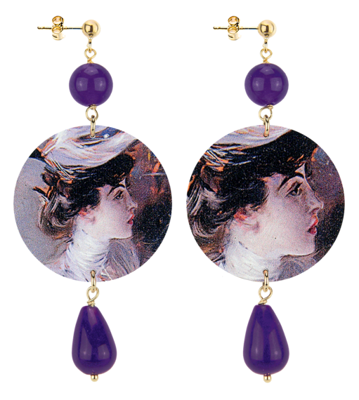 Orecchini Donna Di G.boldini Classico Viola - Lebole Maison