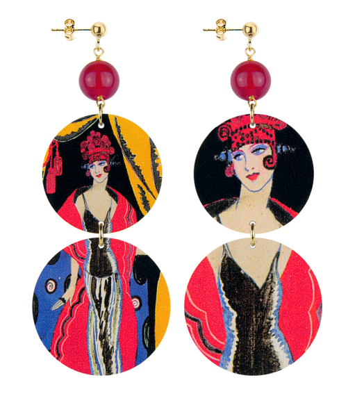 Orecchini Belle Epoque Rubino - Lebole Maison