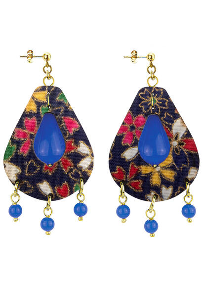 Orecchini Tan Mono Goccia Piccolo Blu - Lebole Maison