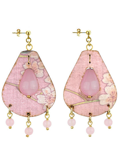 Orecchini Tan Mono Goccia Piccolo Rosa - Lebole Maison