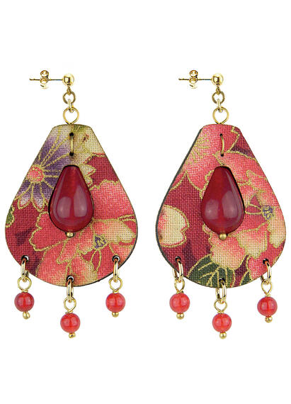 Orecchini Tan Mono Goccia Piccolo Rubino - Lebole Maison