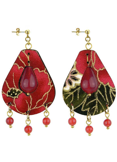 Orecchini Tan Mono Goccia Piccolo Rubino - Lebole Maison