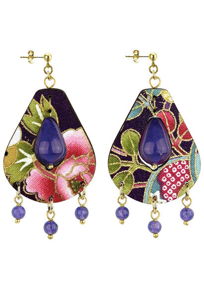 Orecchini Tan Mono Goccia Piccolo Viola - Lebole Maison