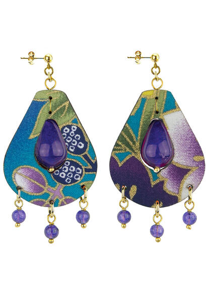 Orecchini Tan Mono Goccia Piccolo Viola - Lebole Maison